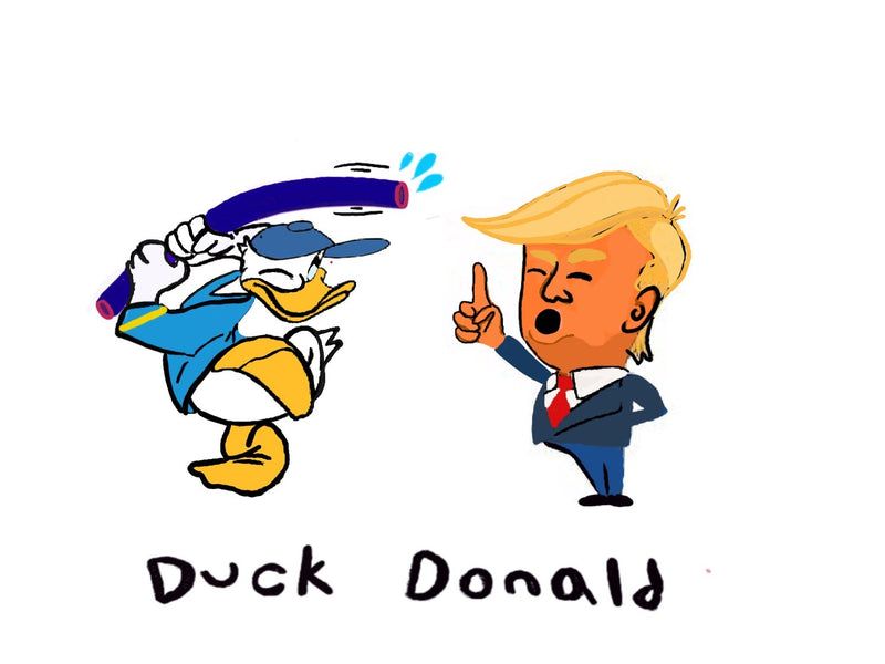 Organic Hemp Duck Donald - White