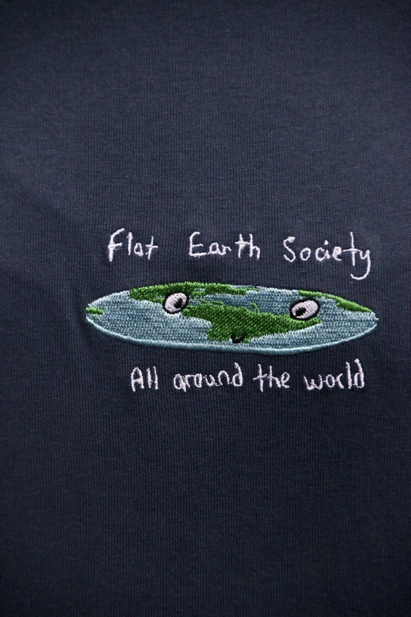 Flat Earth Society - Petrol Blue (Organic Hemp)
